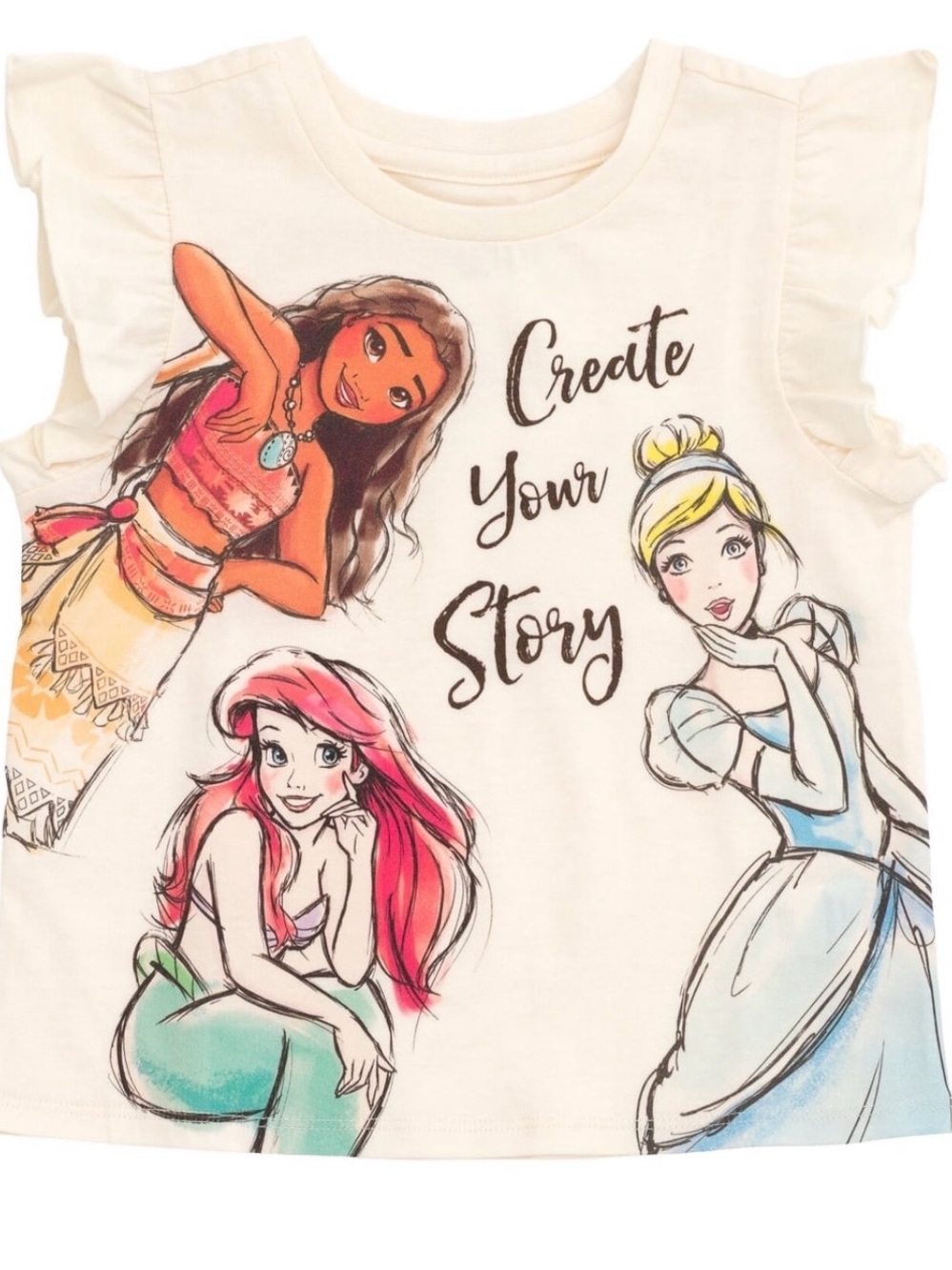 BRAND NEW Disney Princess Moana Rapunzel Belle Tank Top & Satin Skirt Outfit 6 - Picture 3 of 8